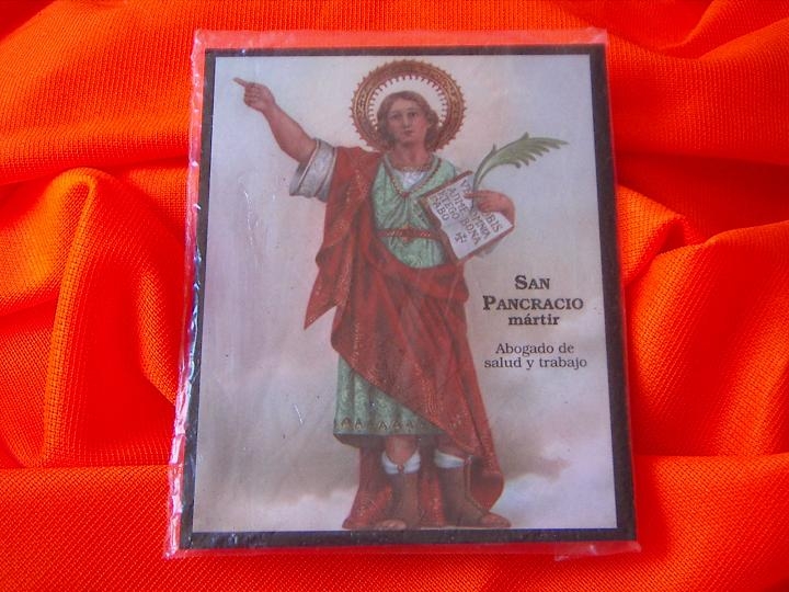 Imán en cartón de gran tamaño de San Pancracio